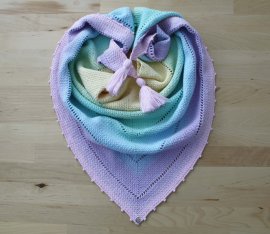 Háčkovaný šátek | Pastely