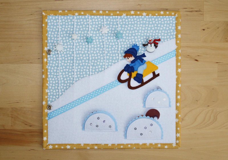Sáňkování | 25x25 cm