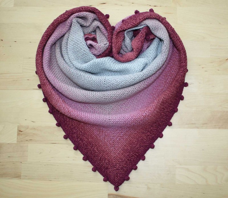 Háčkovaný šátek | Maliny